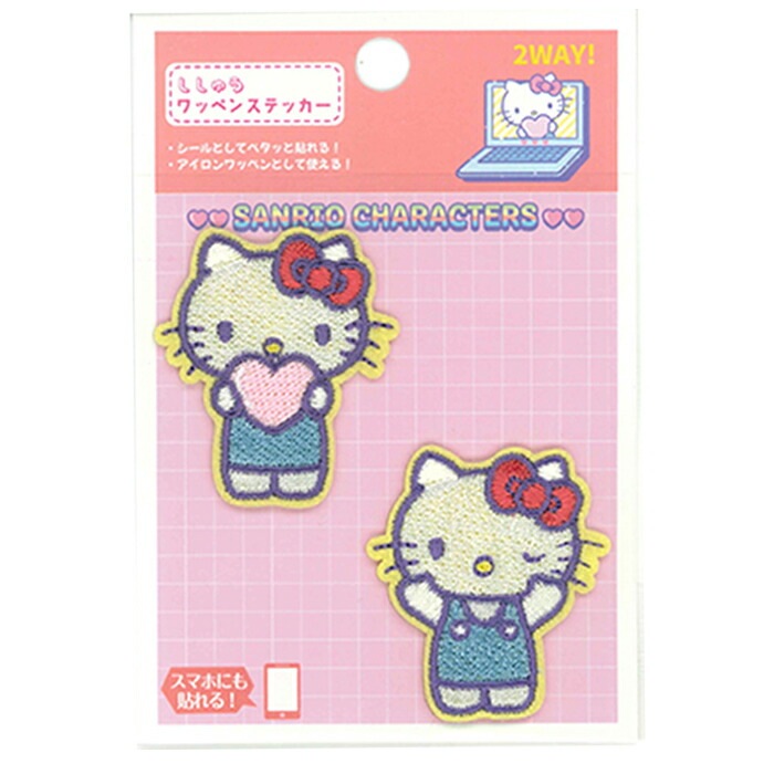 ごちうさ サンリオ コラボ ワッペンステッカー 9個セット 2way刺しゅうワッペンステッカー サンリオ 2個入 シナモロール ハロー
