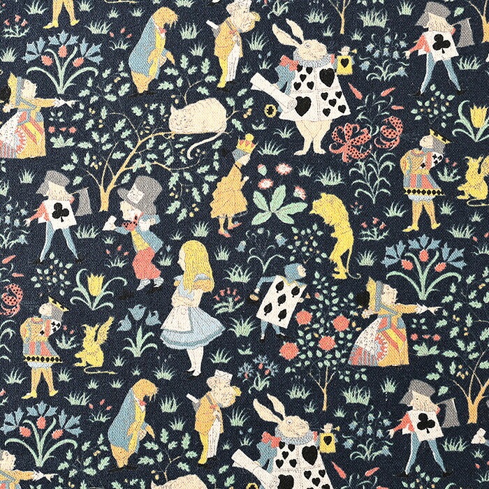 V&A Fabric Collection アリスの冒険 綿麻キャンバス 50cm単位