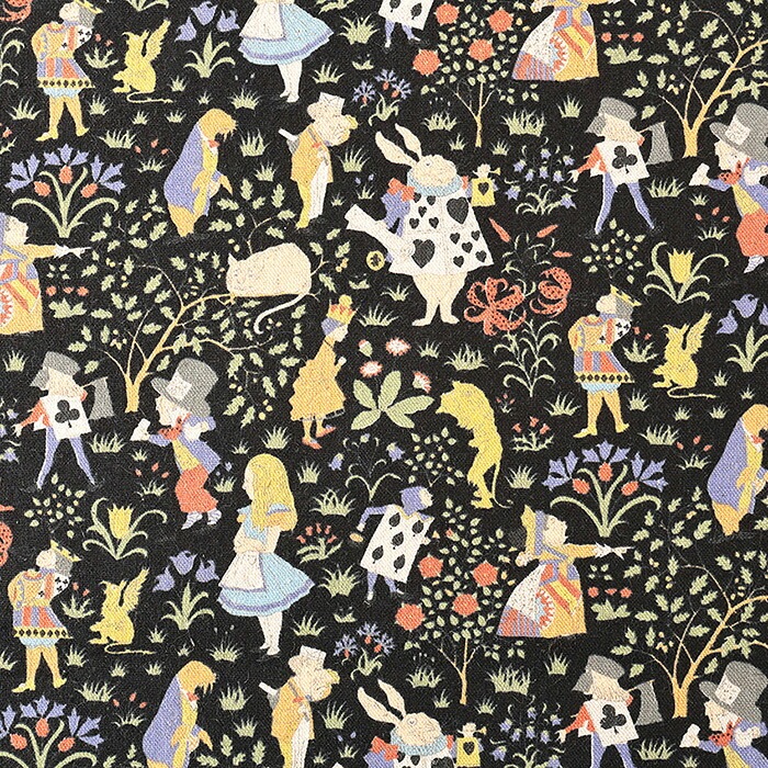 V&A Fabric Collection アリスの冒険 綿麻キャンバス 50cm単位