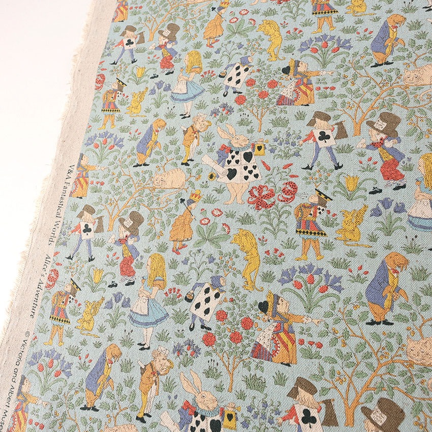 V&A Fabric Collection アリスの冒険 綿麻キャンバス 50cm単位