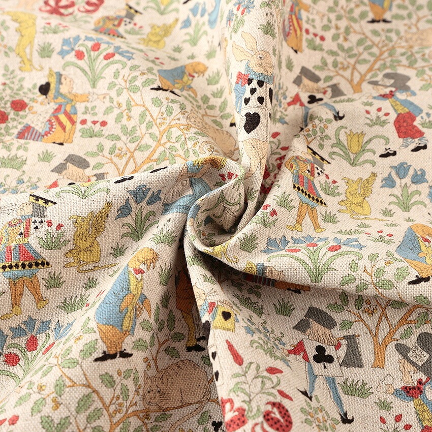 V&A Fabric Collection アリスの冒険 綿麻キャンバス 50cm単位