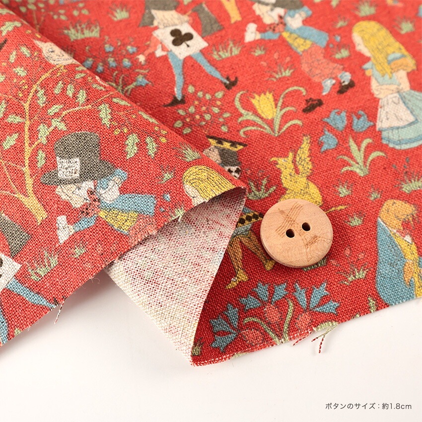 V&A Fabric Collection アリスの冒険 綿麻キャンバス 50cm単位