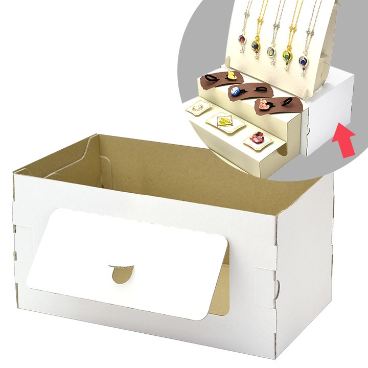 ビーズ　ディスプレイ用品　オリジナルワークス　組立式サポート台 白