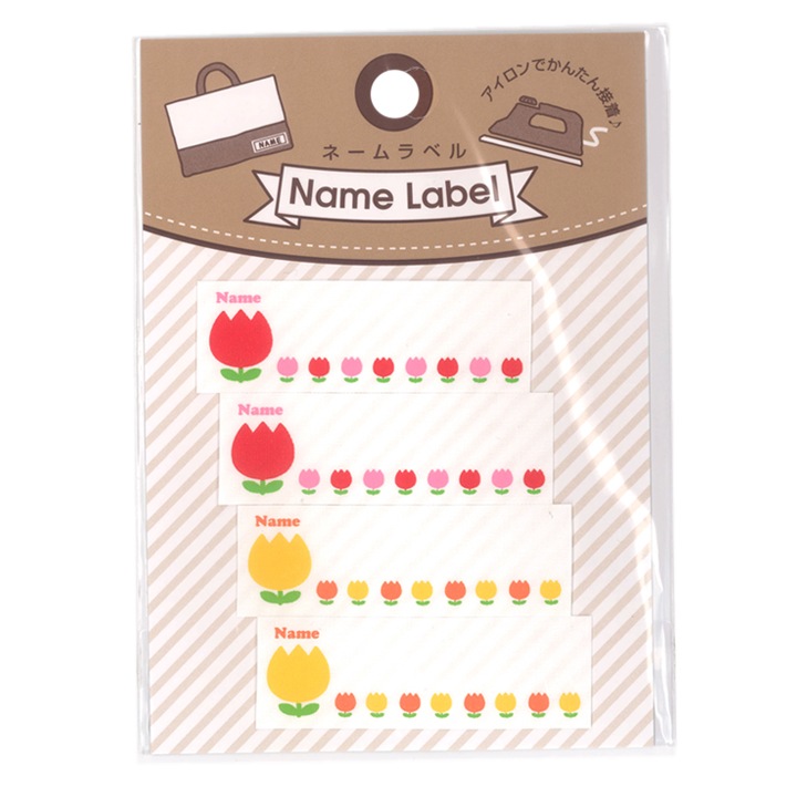 ネームラベル チューリップ 赤&黄