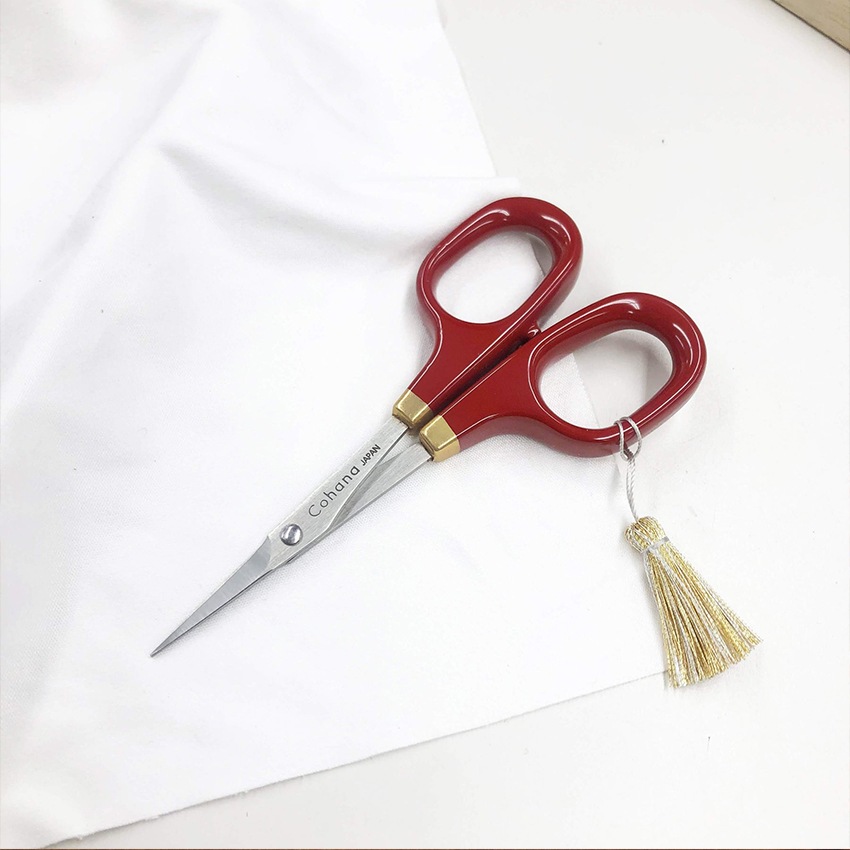 Cohana 漆と金蒔絵の小ばさみ 朱塗り