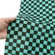 【お買い得品】カットクロス 市松模様 ちりめん友仙 幅70×48cm 緑×黒