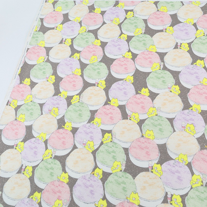 ノラネコぐんだん ノラネコアイス シーチング 50cm カットクロス