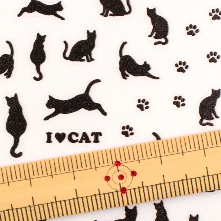 レジンクラブ シール 黒猫 両面タイプ