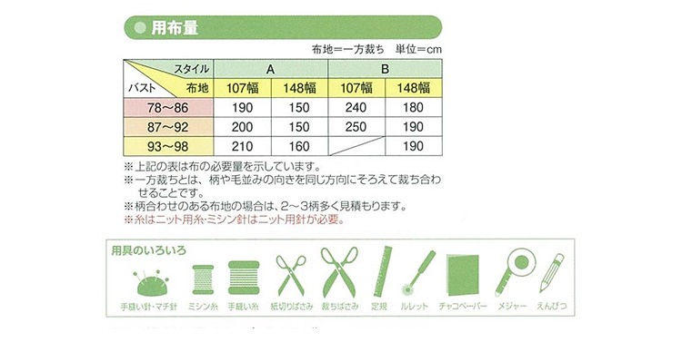 型紙 フィットパターン サン ニットフレアーチュニック 5553