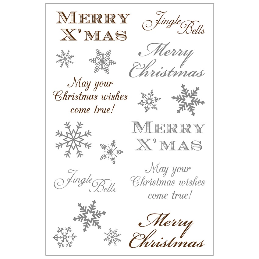 エルベール スーパーデザインフィルム クリスマス PPF-302/MERRY X'MAS 雪の結晶