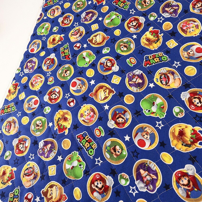 スーパーマリオ コイン柄 オックスキルト 50cm単位 | その他