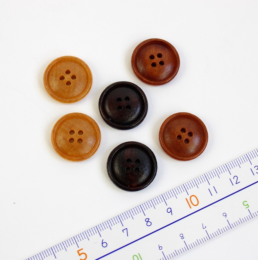 ウッドボタン アソート 釦 21mm