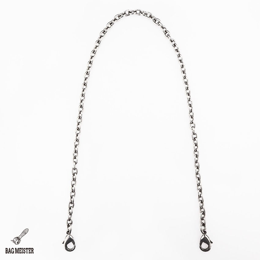 バッグマイスター チェーンストラップ 小豆チェーン ニッケル 40cm 両ナスカン付き