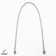 バッグマイスター チェーンストラップ 小豆チェーン ニッケル 40cm 両ナスカン付き