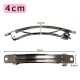 バレッタ 4cm シルバー4個