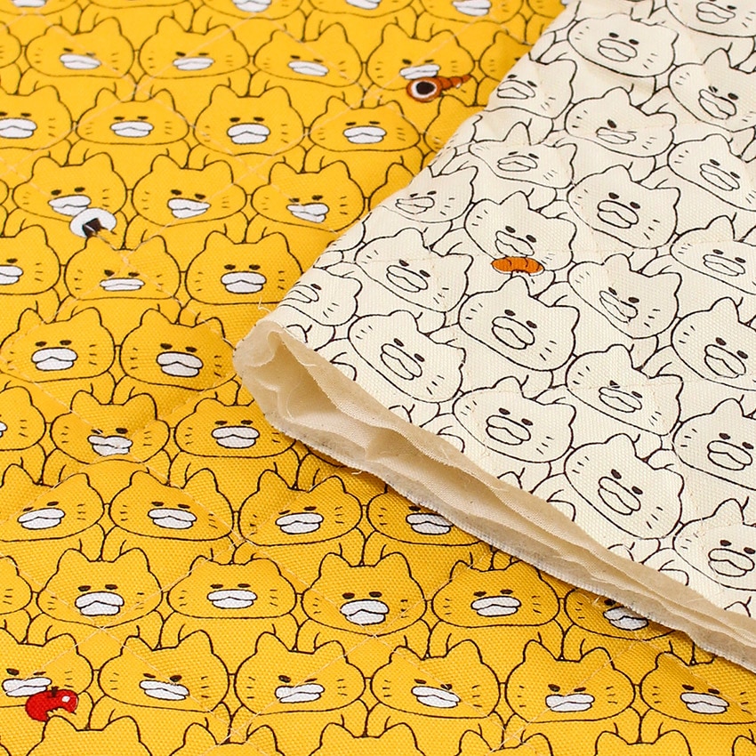 ノラネコぐんだん ノラネコいっぱい オックスキルト 幅108×50cm(カットクロス)