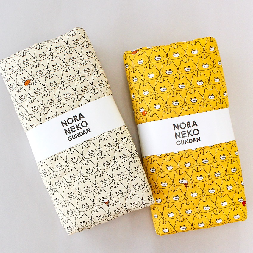 ノラネコぐんだん ノラネコいっぱい オックスキルト 幅108×50cm(カットクロス)