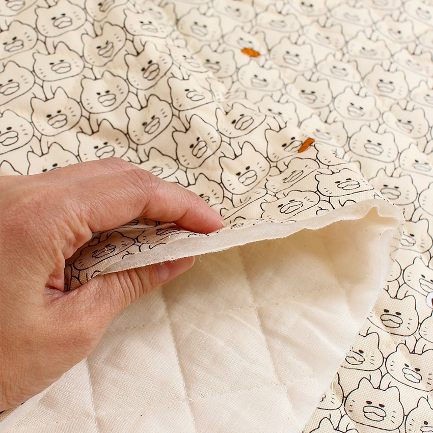 ノラネコぐんだん ノラネコいっぱい オックスキルト 幅108×50cm(カットクロス)