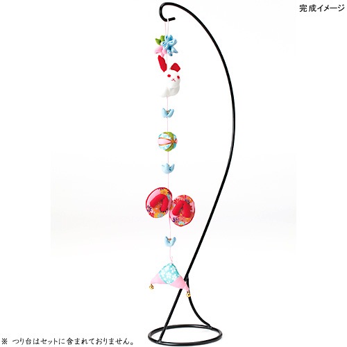 京ちりめん下げ飾り 願いの糸 ピンク 幸福