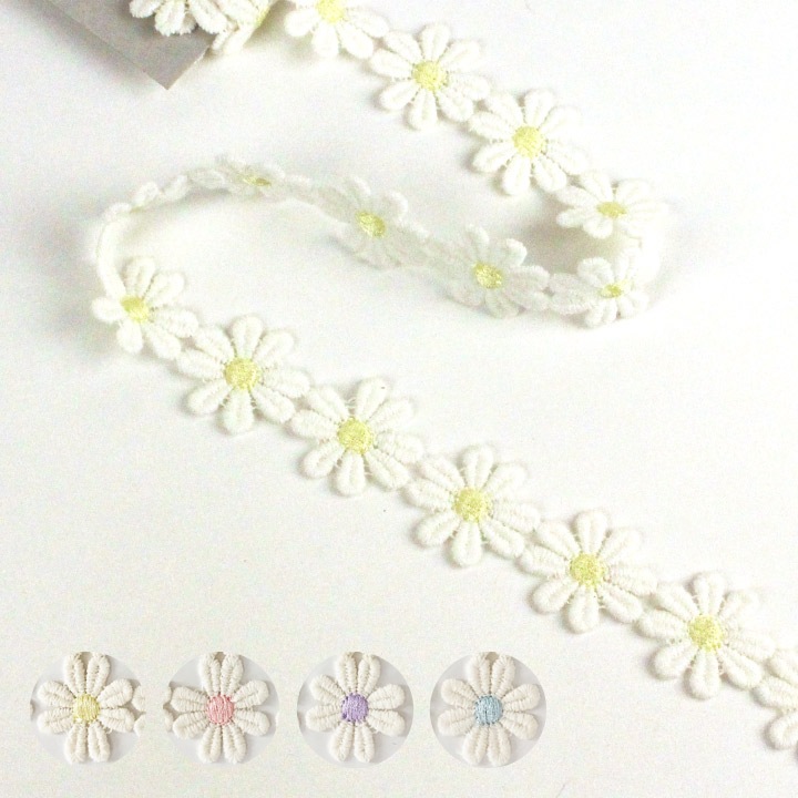 ケミカルレース フラワー L HB3096 (50cm単位) | レース | 手芸用品の