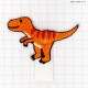名札付けワッペン ティラノサウルス