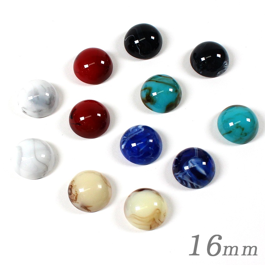 アクリルカボション ラウンド 16mm 2個入り | アクリルパーツ | 手芸