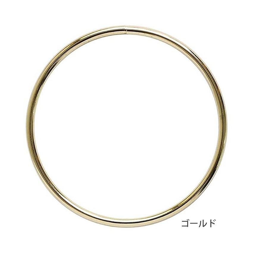 リングハンドル 2本入り ゴールド/ロジウムカラー | 持ち手 | 手芸用品