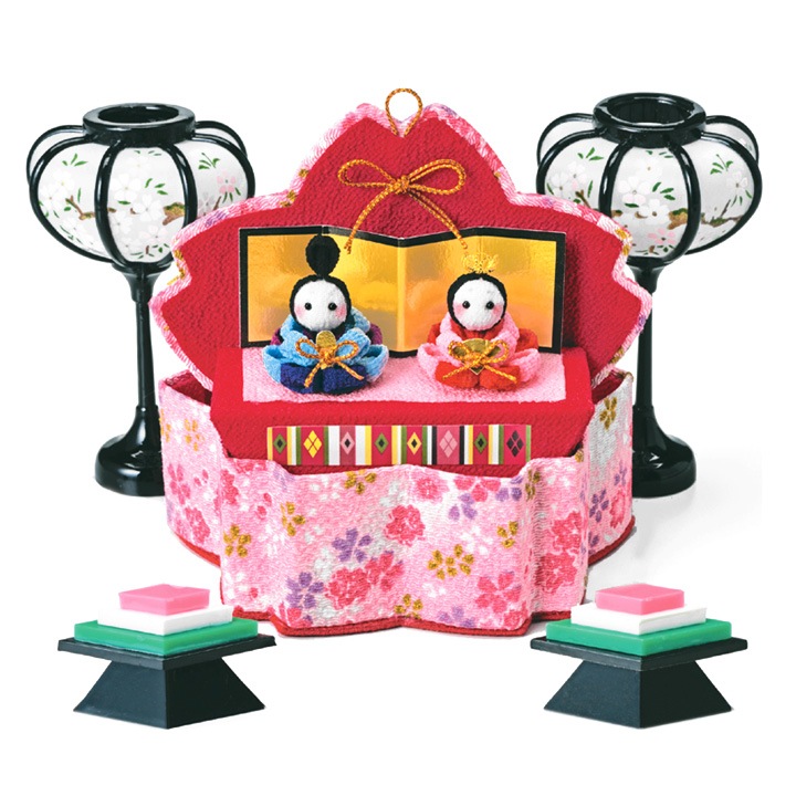 ひな祭りキット　つまみ細工で作る さくらのたまて箱