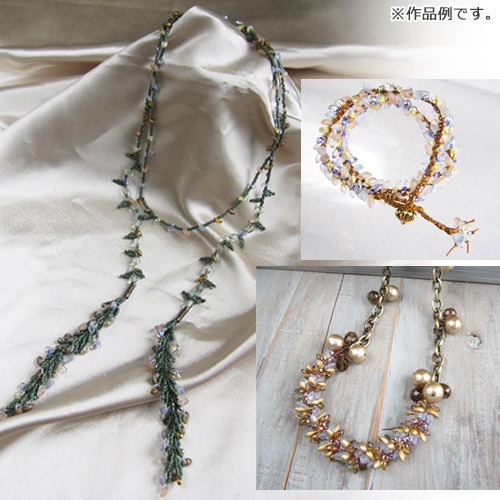 ビーズ　まが玉・ドロップ　ロングマガタマ LMA458 茶玉虫