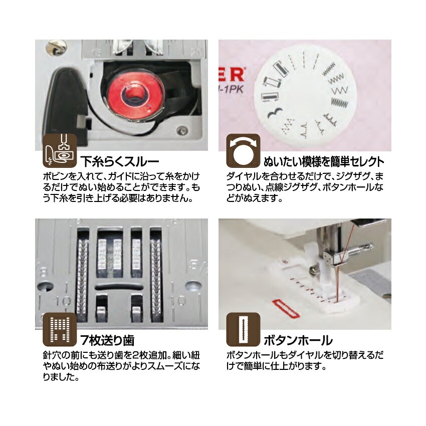 シンガー 電子ミシン Dorothy ドロシー SN-1