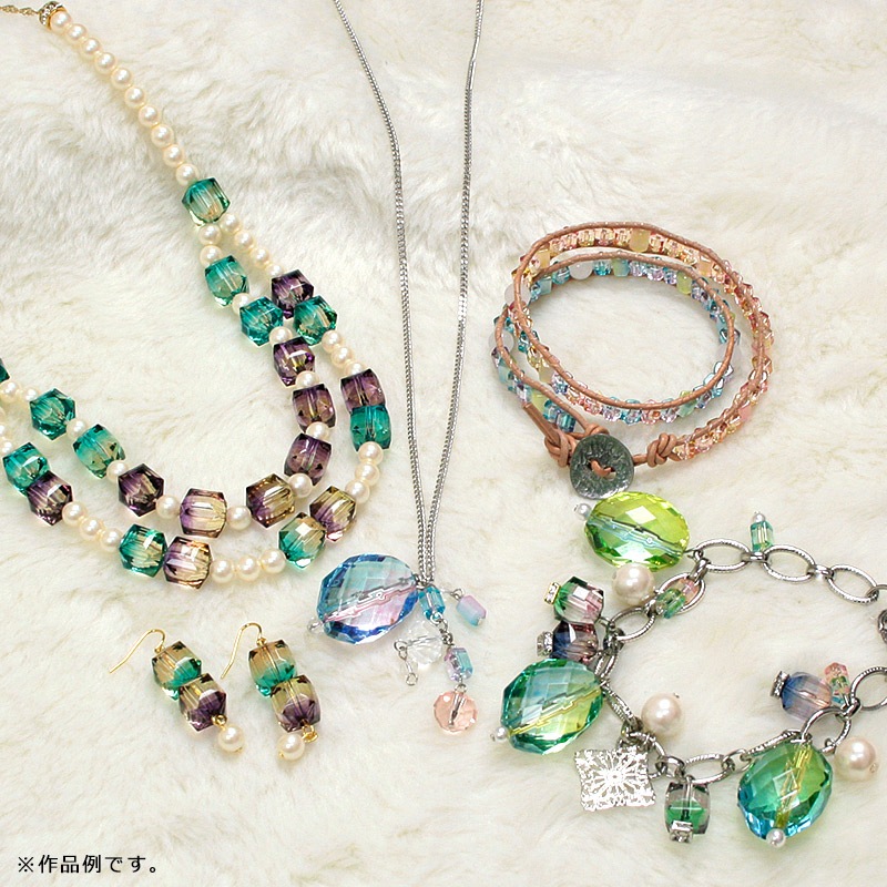 ヴィトライユビーズ ガラス 6×5mm 12個 