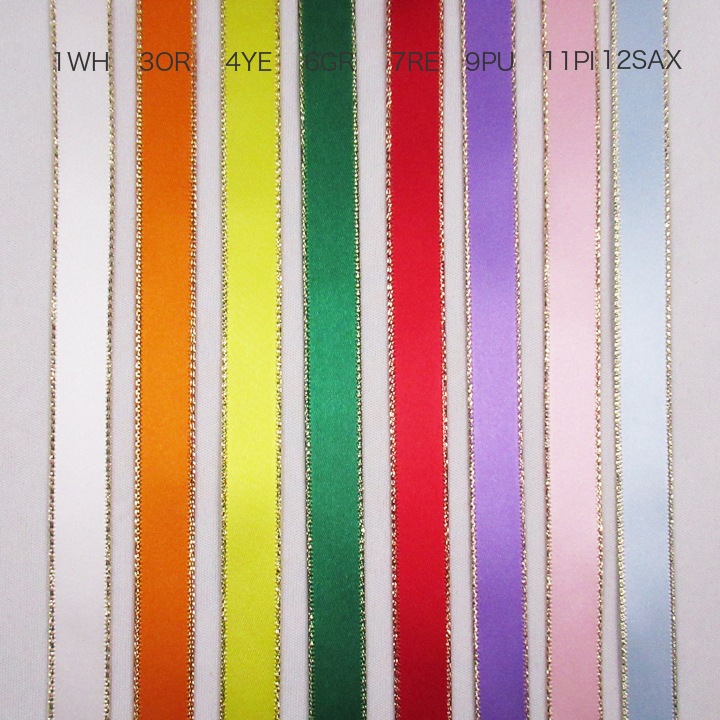 ゴールドエッジサテン12mm(50cm単位の切売り)