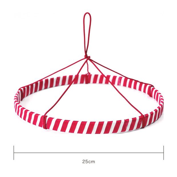 つるし紐付き紅白リング 直径25cm TR-27