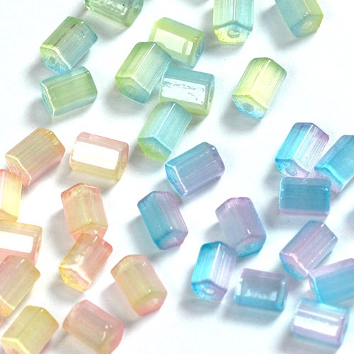 ヴィトライユビーズ ガラス (乳白) 6×5mm 12個 