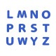 ラブリーネーム【青】 お名前ワッペン【L～Z】 アイロン接着 ひらがな 数字