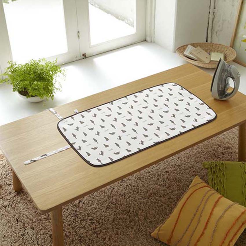 くるくるアイロンマット ネコ ホワイト