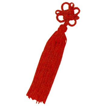 お飾り用品　てまり房(赤) 13cm 2本入 