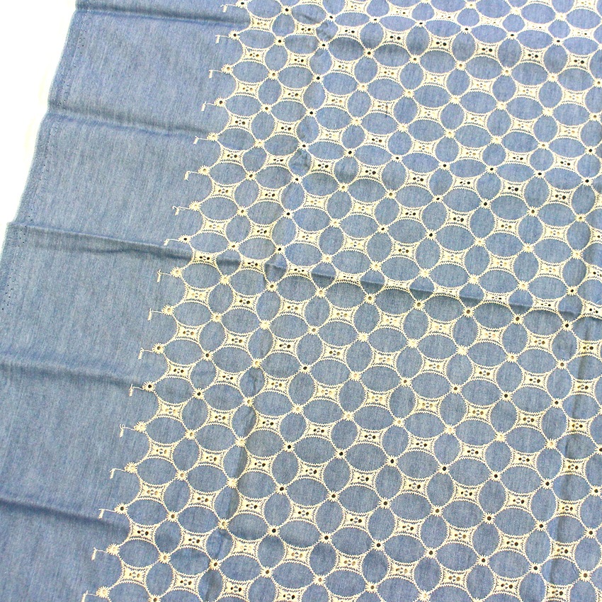 【お買い得品】デニム刺繍 アソート 2-651 50×60cm (カットクロス)