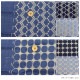 【お買い得品】デニム刺繍 アソート 2-651 50×60cm (カットクロス)