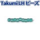 ビーズ　グラスビーズ　TakumiLHビーズ 丸中 264 パール/緑