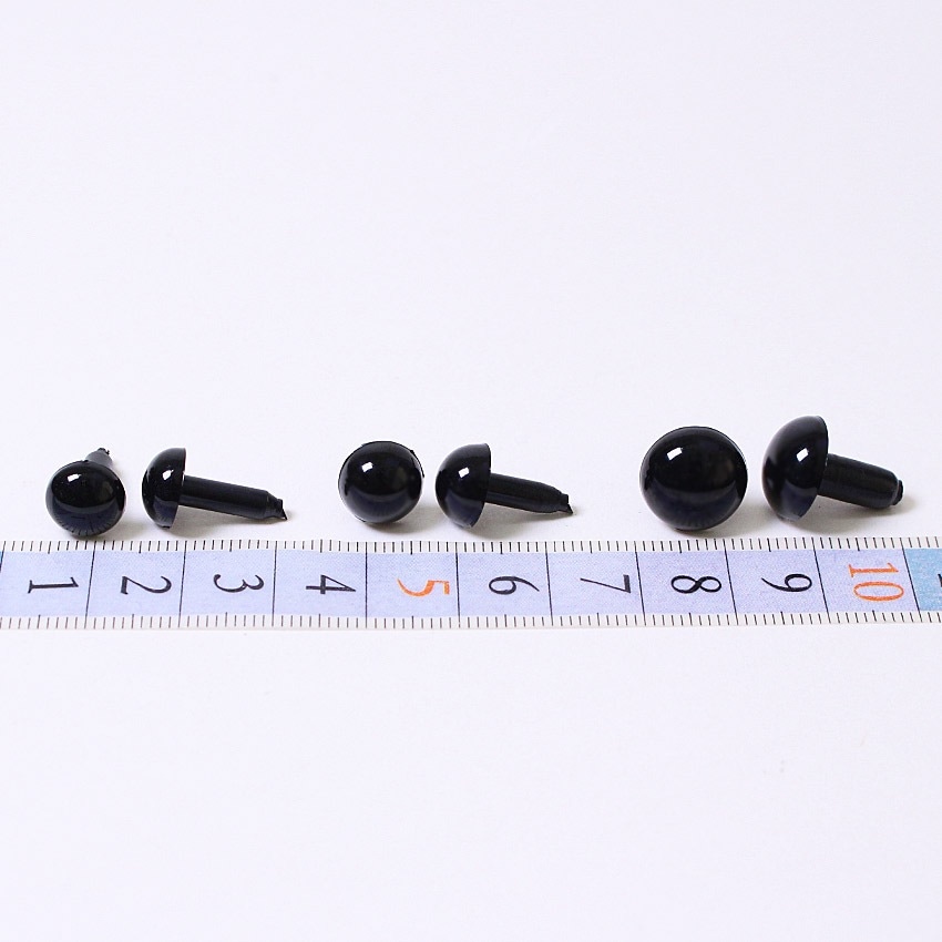 人形作り サシ目 黒 9mm 10mm 12mm | さし目・さし鼻・動眼 | 手芸用品