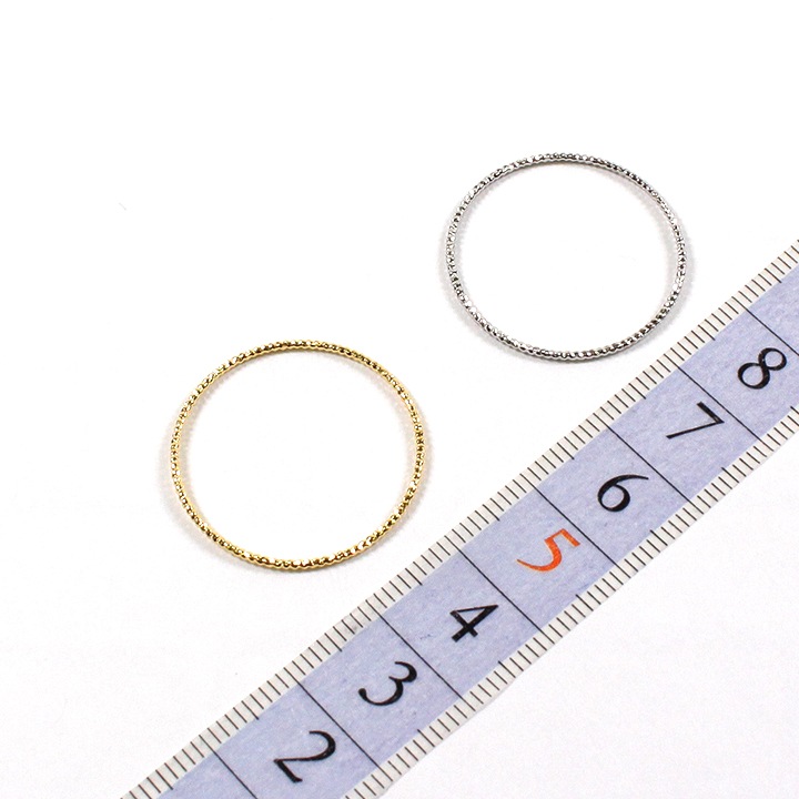 メタルフープ 丸カッティング 25mm ゴールド・シルバー 2ヶ