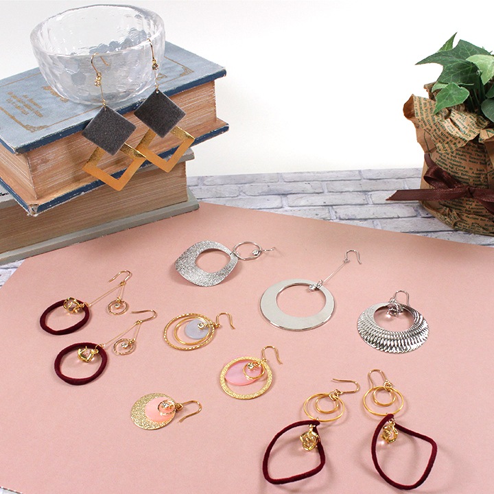 メタルフープ 丸 25mm ゴールド・シルバー 2ヶ