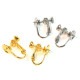 ビーズ　アクセサリー金具　イヤリング・ピアス　イヤリング金具 ネジ芯 ネジバネ  8mm ゴールド・シルバー