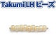 ビーズ　グラスビーズ　TakumiLHビーズ 丸中 352 着色ラスター/薄黄