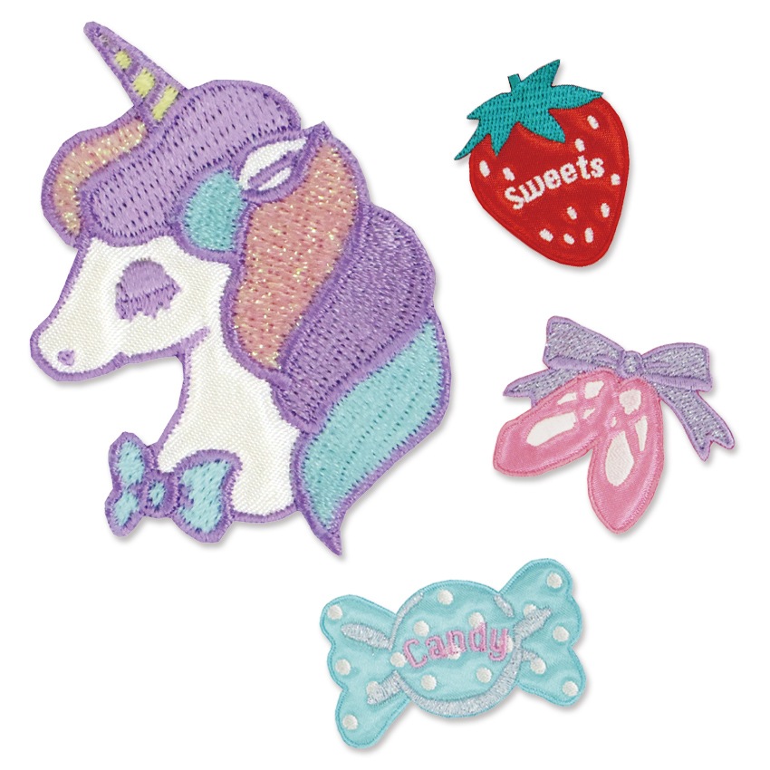 【お買い得品】クラシカルモダンシュシュサテンワッペン ユニコーン ストロベリー トゥシューズ キャンディ