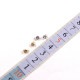 ツメ付ストーン 丸 3mm クリスタル カン付 ゴールド・シルバー 4ケ
