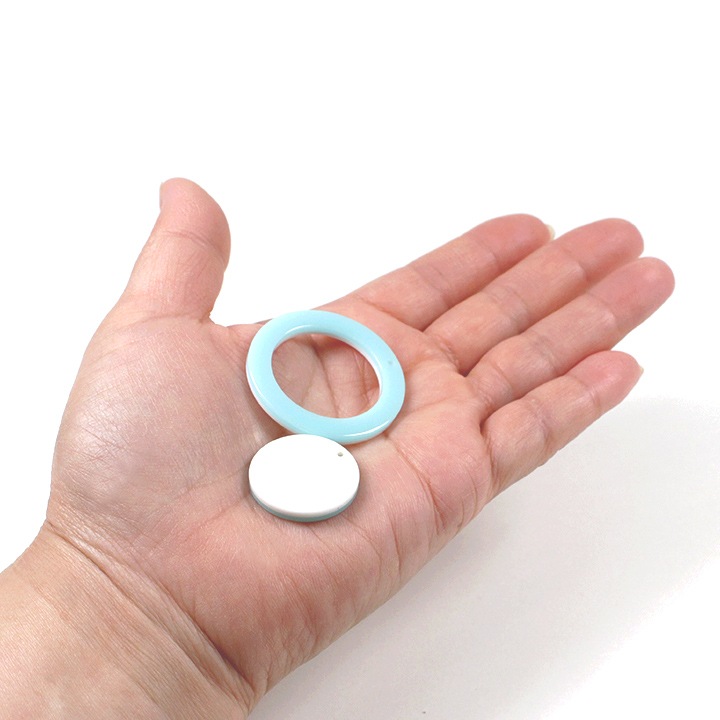 【お買い得品】ポリパーツ 両面 丸 1穴 1セット