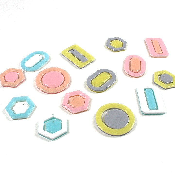 【お買い得品】ポリパーツ 両面 丸 1穴 1セット