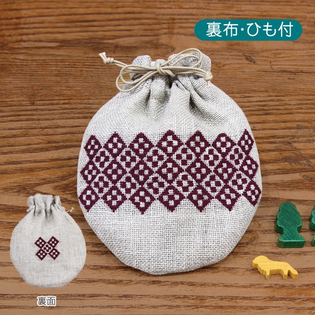 オリムパス こぎん刺しキット きんちゃく ウロコつなぎ | こぎん刺し